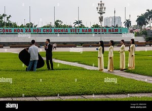 Filming a music video clip on Ba Dinh Square in Hanoi, Vietnam Stock Photo - Alamy