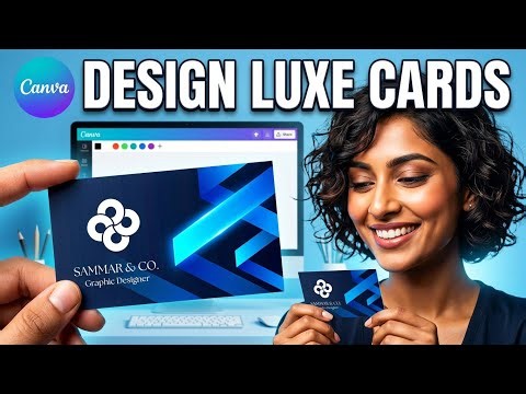 How to Design Luxury Business Card in Canva | Canva Business Card Tutorial