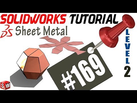 169 SolidWorks Sheet Metal Tutorial: Convert to Sheet Metal feature, bend & rip edges , rip sk.