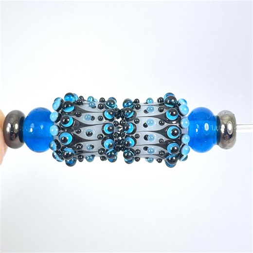 Handmade Lampwork Glass Beads With Spacer Beads – Pair for Earrings, Artisan Jewelry Making - Etsy