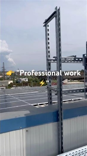 Clean cable tray installation ⚡Every detail matters 👌Wait for the final resu #electricalwork #fyp