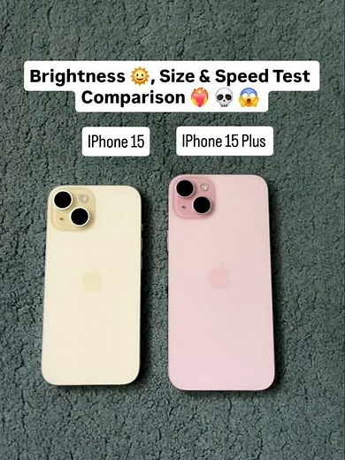 🔥 iPhone 15 vs iPhone 15 Plus – SHOCKING Brightness, Size & Speed Test! Which One Wins? 😱⚡ #Shorts