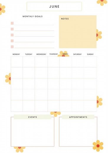 Monthly Planner For 2026 |Calendar 365|
