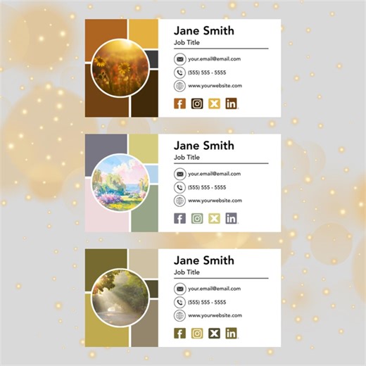 Email Signature Template for Gmail or Outlook Easy Edit Colorful Simple Geometric on Canva - Etsy