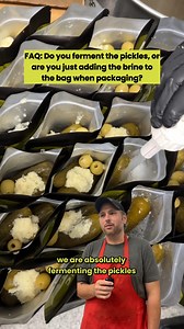 5.9K views · 83 reactions | We’ve heard some people think we’re just adding brine to our pickles and not actually fermenting them!​ We pulled Bryan, our Operations Manager, aside to set the record straight and answer olive your most popular FAQs​ Learn more about our fermentation process: https://www.olivemypickle.com/pages/process | Olive My Pickle | Facebook