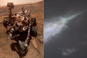 NASA's Curiosity Mars Rover Captures a Feather-Like Cloud in the Martian Sky