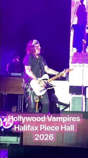 Johnny Depp playing guitar, Hollywood Vampires at Halifax Piece Hall, Yorkshire 2026 #johnnydepp