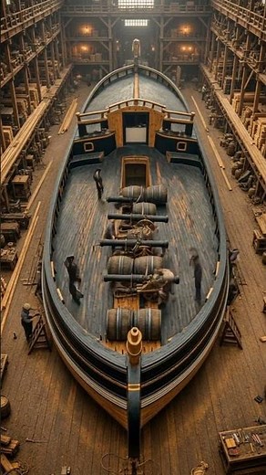 ⚓ Inside an American 1700s Shipyard – Real Ship Construction in 40 sec