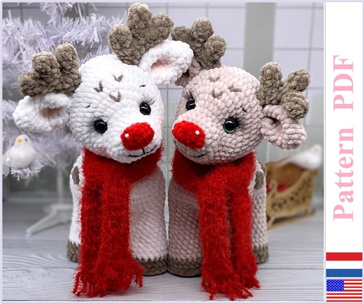 Reindeer Amigurumi by Aleniya2 Crochet PDF Pattern Tutorial - Etsy