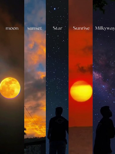 Captivating Sky Moments: Moon, Sunsets, and Stars