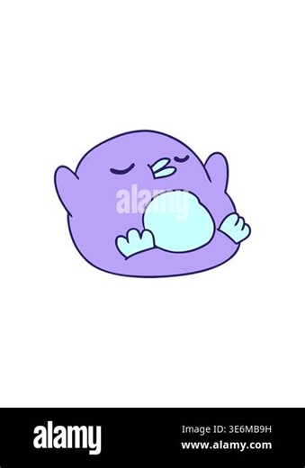 sales flash animation of freehand drawn cartoon cute kawaii red robin Stock Video Footage - Alamy