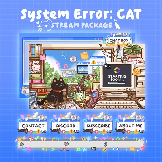 2000s Nostalgia Animated Stream Overlay: Twitch, Youtube, Tiktok Live, Kick, OBS Streamlabs, Instant Download - Etsy