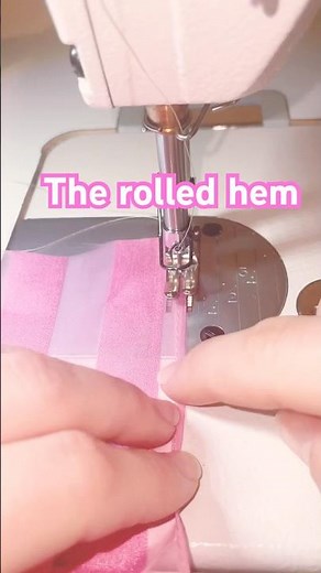 Today we learn how to do a rolled hem #sewing #sewingtutorial #hemming #dailyshorts #fyp