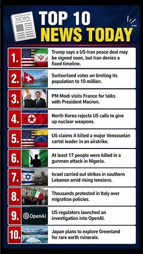 📰 Top 10 News Today | Global Headlines in 60 Seconds 🌍