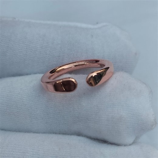 Copper Stackable Adjustable Ring, Minimal Open Band, Polished Finish, Handmade Everyday Jewelry, Unisex Gift - Etsy