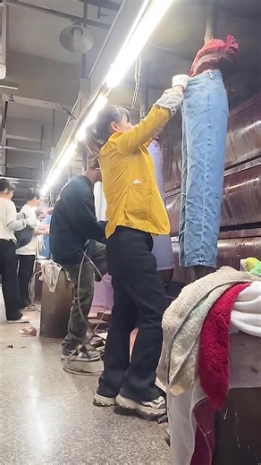 Satisfying ASMR Sounds of Making Jeans