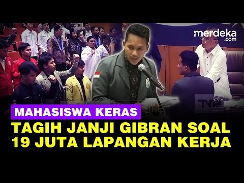 Depan Dasco DPR, Mahasiswa Keras Tagih Janji Wapres Gibran Soal 19 Juta Lapangan Kerja