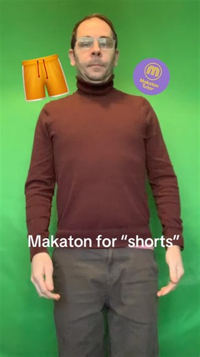 Makaton U.K. - sign for “shorts” #makaton #makatontutor #makatontraining #learnmakaton #short #shorts #shortshorts | Fish Makaton Training
