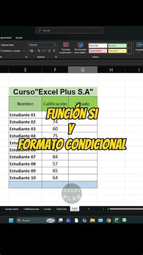 Función SI + Formato Condicional