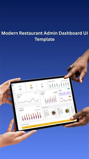 Modern Restaurant Admin Dashboard UI Template | Smart Restaurant Management System