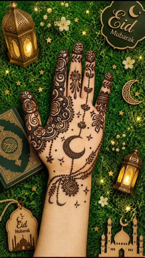 Eid special Easy Moon mehndi design | mehandi ka design | mehndi designs | mehndi ke designs