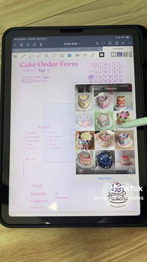 Customizable Cake Order Form Template for Bakers
