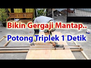 Satisfying Homemade DIY rail table saw for tripleks multipleks mdf.. 1 second cutting tripleks..