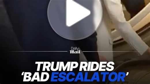 Trump rides 'bad escalator'