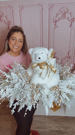 10K views · 182 reactions | Let’s create this polar bear center piece for my dinning room table ! #Christmas | GNG Holiday Decor | Facebook