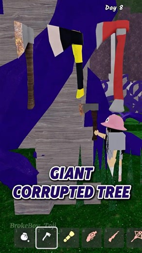 😈🌳GIANT CORRUPTED TREE vs 🪓AXES #99nightintheforest