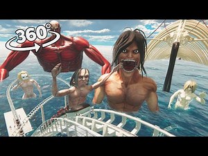360° VR Attack On Titan Rollercoaster!