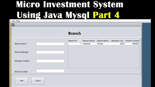 Micro Investment System Using Java Mysql Part 4