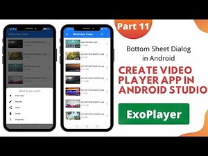 Video Player App in Android Studio (Part 11) | Create a Bottom Sheet Dialog in Android