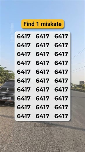 Spot the tricky mistake hidden among these 6417s! 🔍 | Quick Thinker