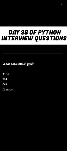 Day 38 | Python Interview prep | Tricky question #shorts #shortvideo #ytshorts #effectking #trending