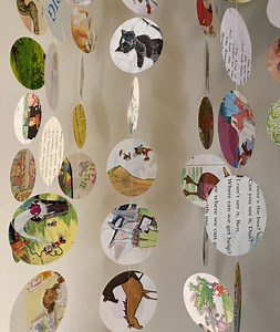 Vintage Children's Book Page Garland: 3" Circle Paper Garland - Etsy