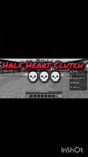 Half Heart Clutch In Nether Games #shorts #minecraft