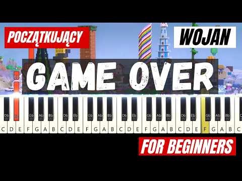 Wojan - Game Over 🎹| Piano Tutorial for Beginners (Początkujący) Nuty w opisie