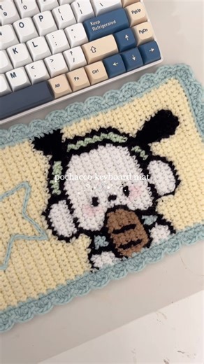 Handmade Pochacco Keyboard Mat for Loved Ones
