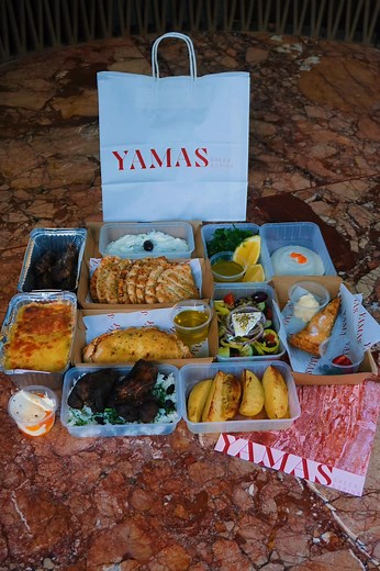 Bring the taste of Yamas home this Christmas. Think all of your Greek favourites, boxed up and ready for sharing with those who matter most. Perfect for a cosy night in or a festive picnic. 🎄 $160 per box. Limited quantities—book early! | Yamas Greek