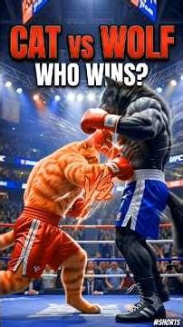 Muscular Cat vs Black Wolf 🥊 Ultimate Boxing Showdown | Epic AI Fight Animation #Shorts #viral #yt