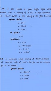 Chapter 2 Numericals Class 9 kinematics New Physics Book 2025