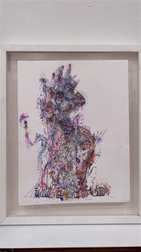 3-D Scooby check out this original artwork 11 x 14 multiple levels layers small marks large marks depth of field made with markers, pencil ink, watercolor, paint markers acrylic markers, oil base markers the way I make my art is with different types of materials coming together to create a confusing effect on how they remain 3-D makes you also think of what is life what is the meaning of life once you look deeper you'll find different meaning #Art #Painting #Drawing