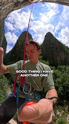 Rock Climbing Fall with MAX2 🎬 Sebastian Landeros #Shorts #RockClimbing