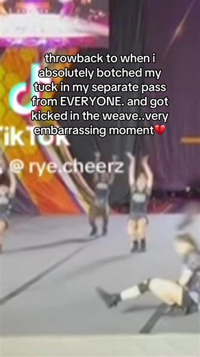 why is my round off so short i feel bad i made her miss her pass but atleast i asked if she was okay🥹#cheer #tuck #comp #fyp#CapCut