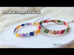 DIY Adjustable Macrame Bracelet | Colorful Cord Tutorial | Easy Macrame Tutorial for Beginners
