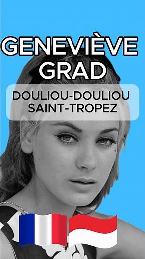 GENEVIEVE GRAD Douliou Douliou Saint Tropez | French through songs + English translation 💫 #french