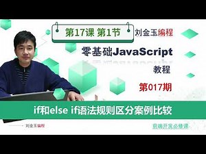 17-1使用if else if语句的语法规则判断理论知识