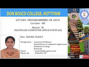 LECTURE -60: PROGRAMMING IN JAVA - MULTIPLE CATCH BLOCKS, MULTIPLE CATCH SYNTAX- BCA- S3.