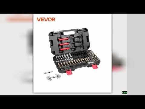 VEVOR Thread Chaser Set UNC UNF Metric Thread Restorer Tool Rethreading Tool Kit Heat Treated Steel
